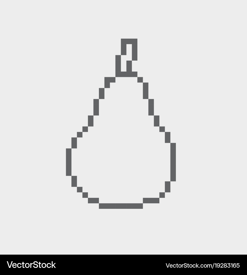 Pear pixel icon in the eps 8 format vector image