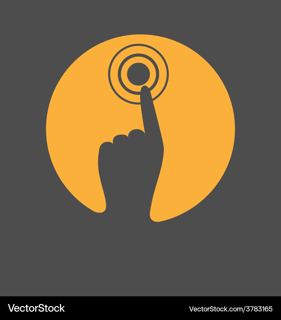 Touchscreen Interaction Icon vector image