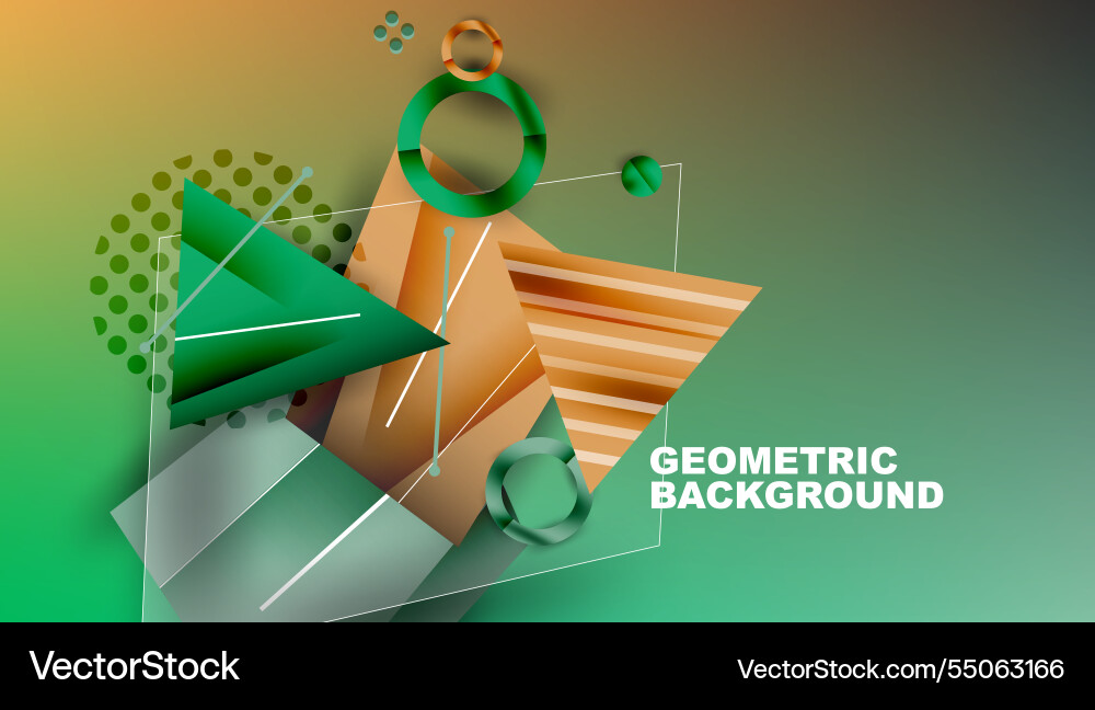 Abstract background geometric design with colorful vector image
