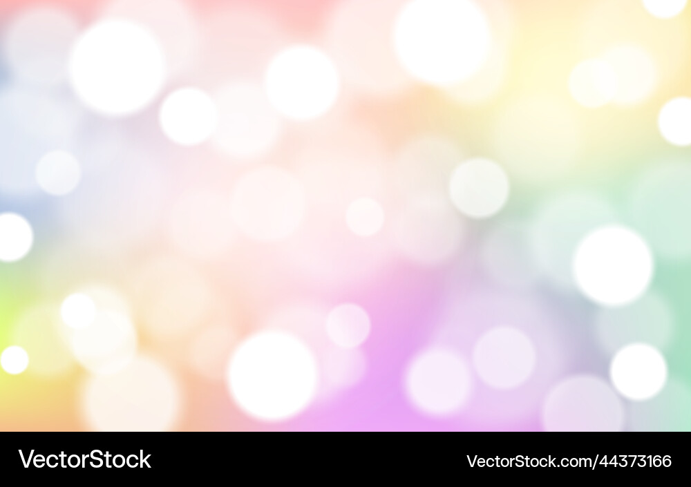 Colorful rainbow bokeh soft light abstract Vector Image