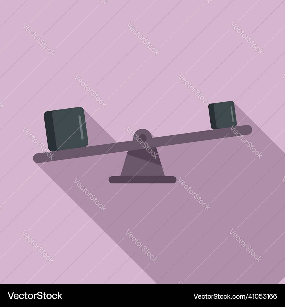 Compare object icon flat comparison scale Compare object icon flat comparison scale vector image