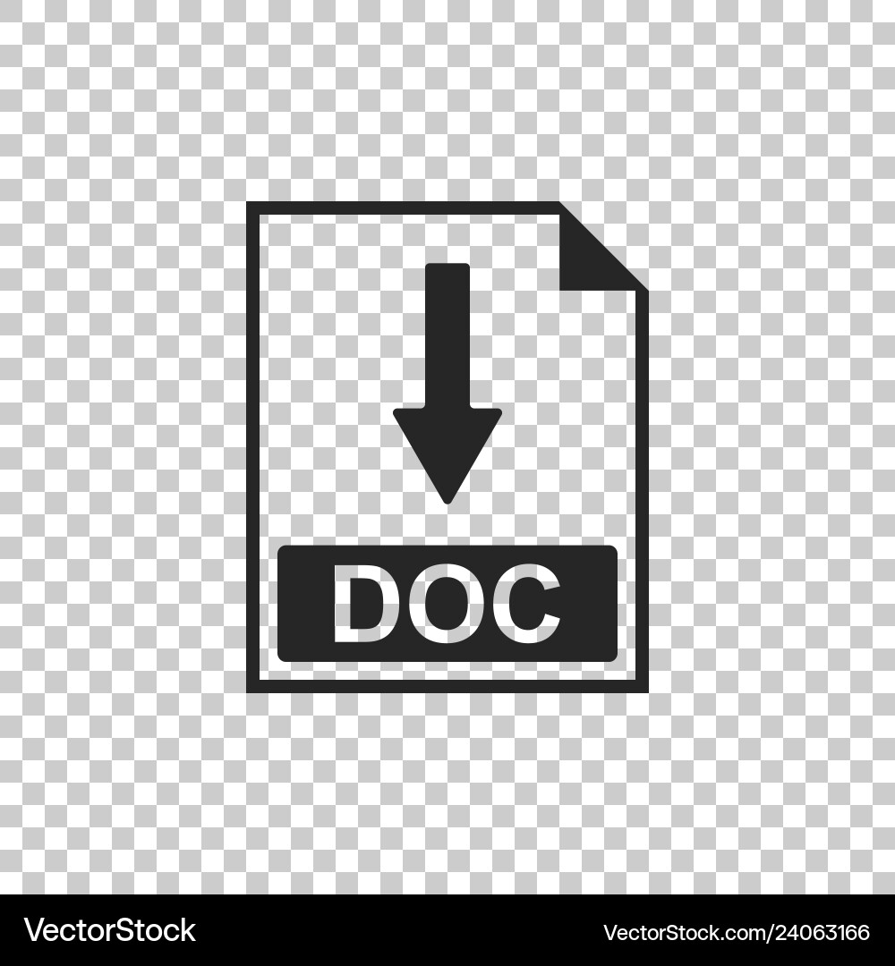 Doc file document icon download button Doc file document icon download button Vector Image