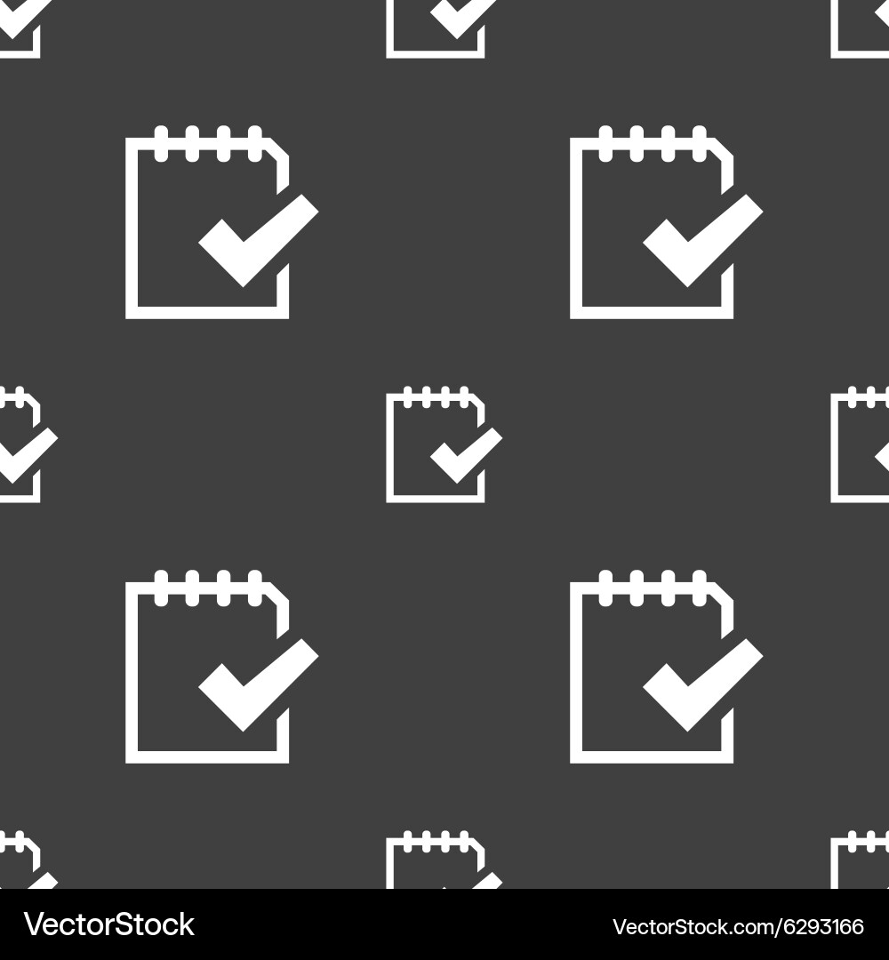 Edit document sign icon seamless pattern on a gray vector image