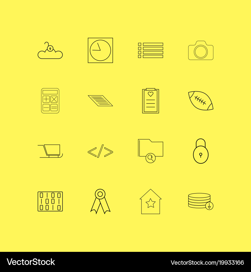 Essential linear icon set simple outline icons vector image