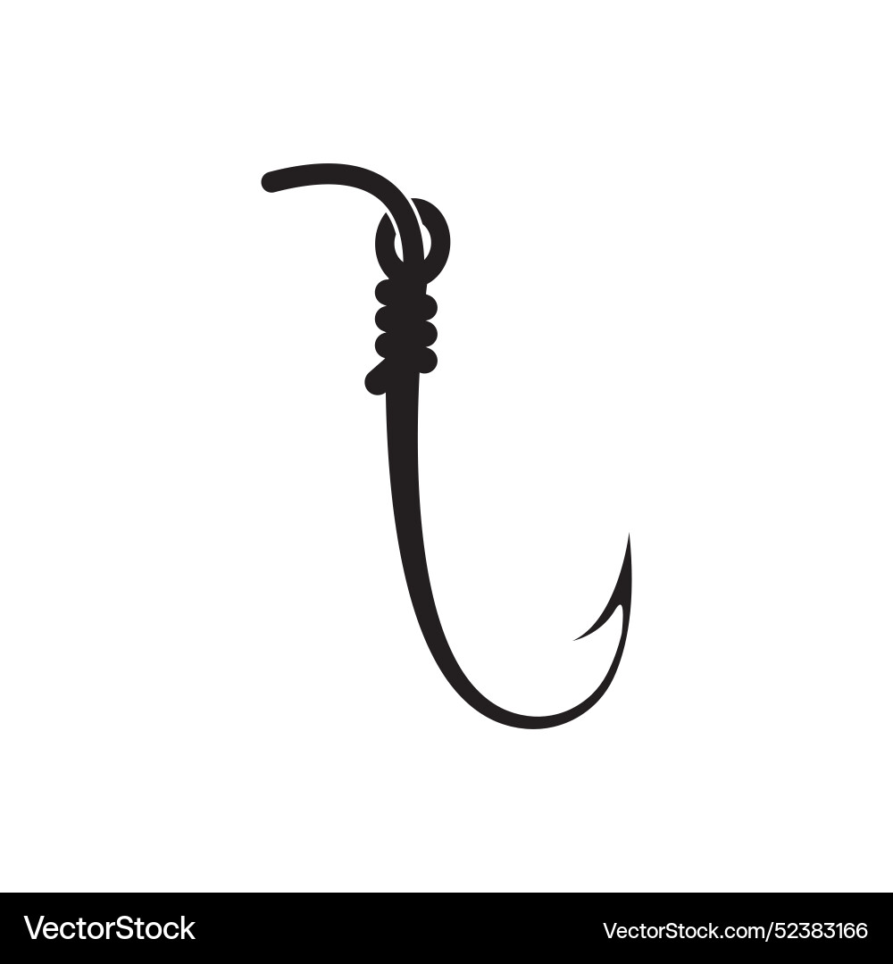 Fishing hook logo Royalty Free Vector Image - VectorStock