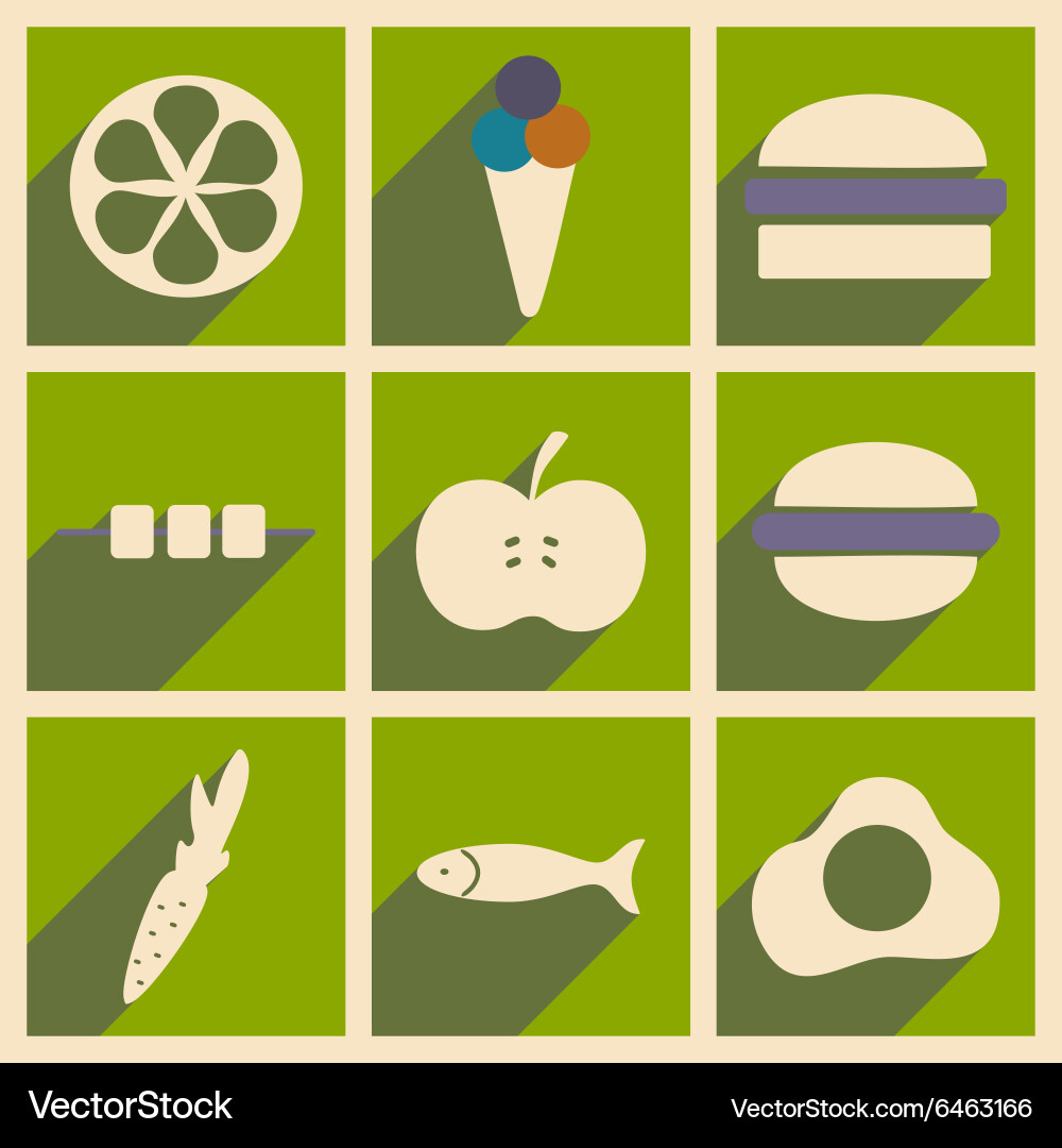 Flat with shadow concept and mobile application vector image