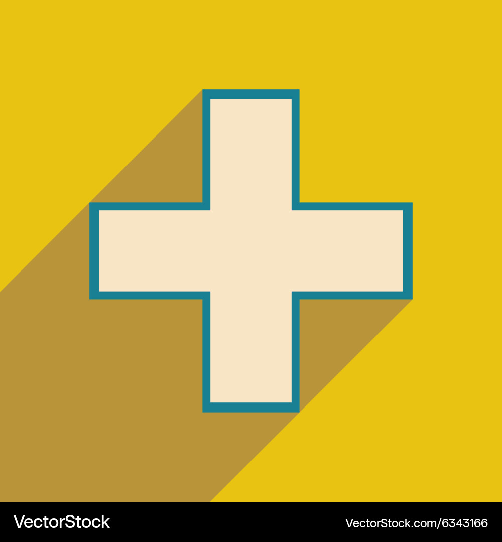 Flat with shadow icon and mobile application vector image