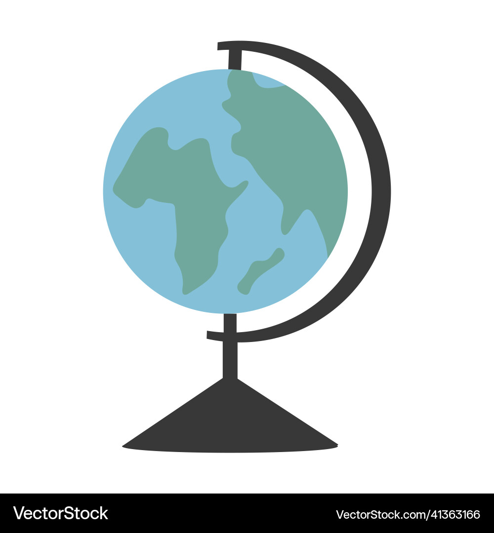 Globe on a stand white background for use Globe on a stand white background for use vector image