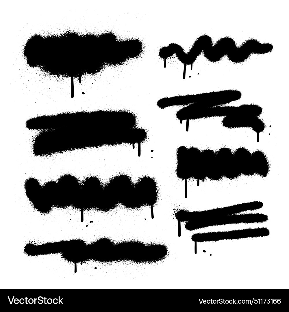 Hand drawn spray-paint graffiti lines Hand drawn spray-paint graffiti lines vector image