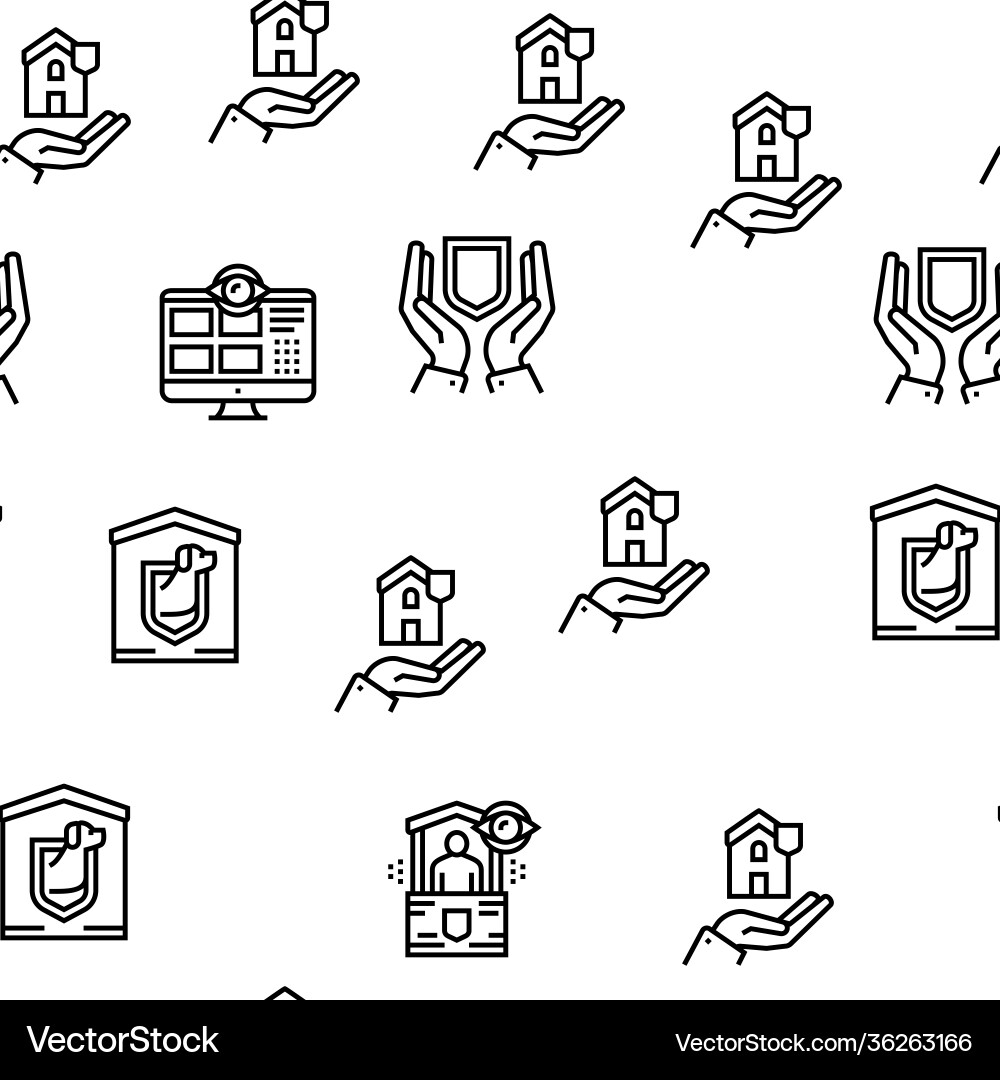 Home security device seamless pattern vector image