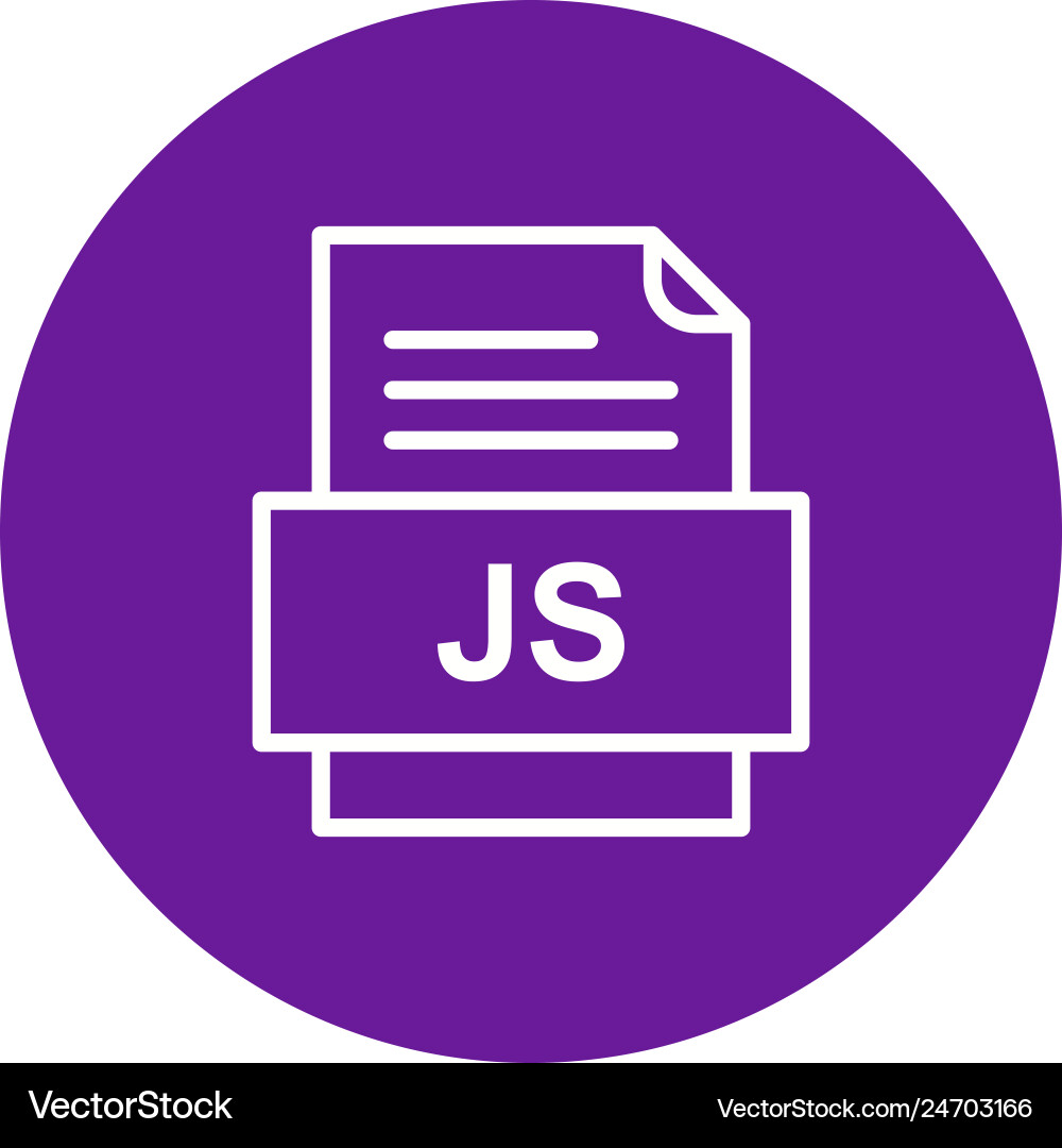 Js file document icon Vector Image