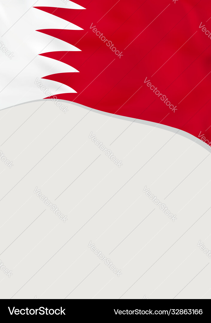 Leaflet design with flag bahrain template Vector Image