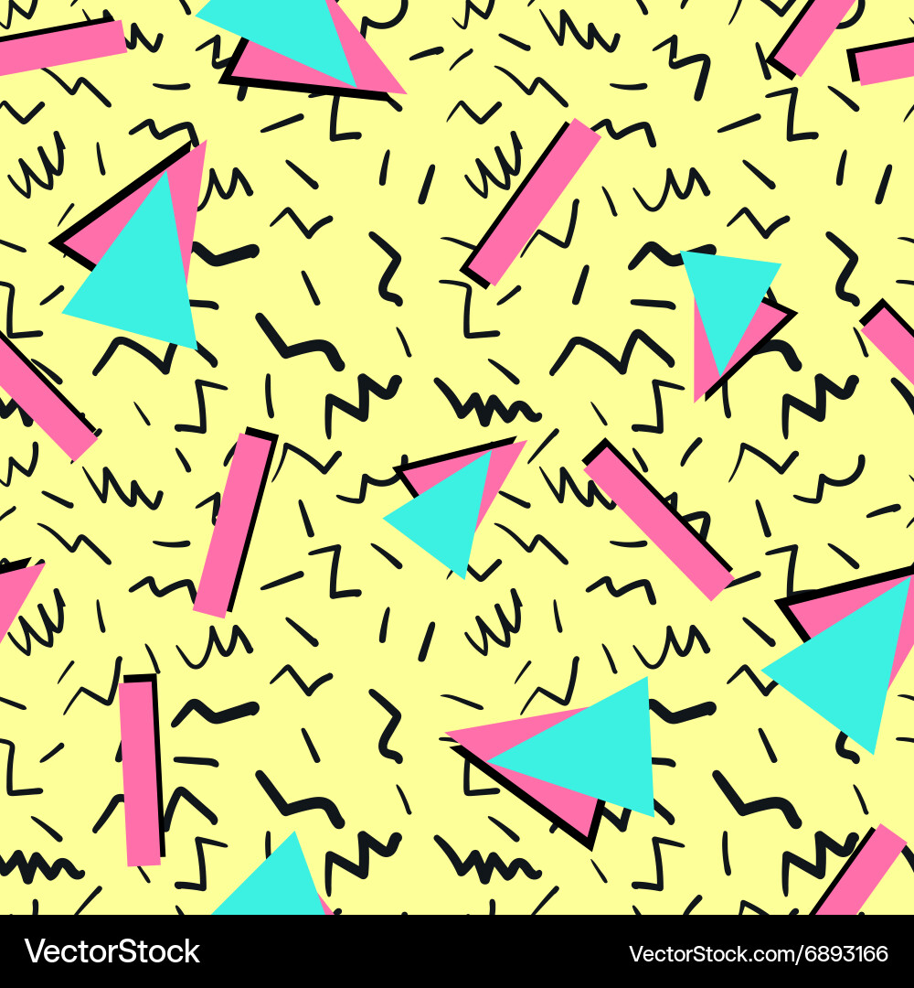 Memphis Style Pattern vector image