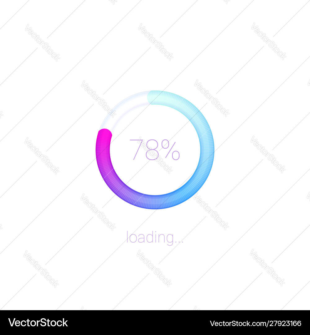Modern 3d web preloader updates progress bar Modern 3d web preloader updates progress bar vector image