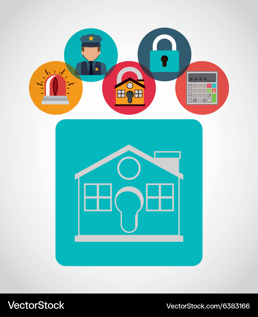 Security systems design vector image