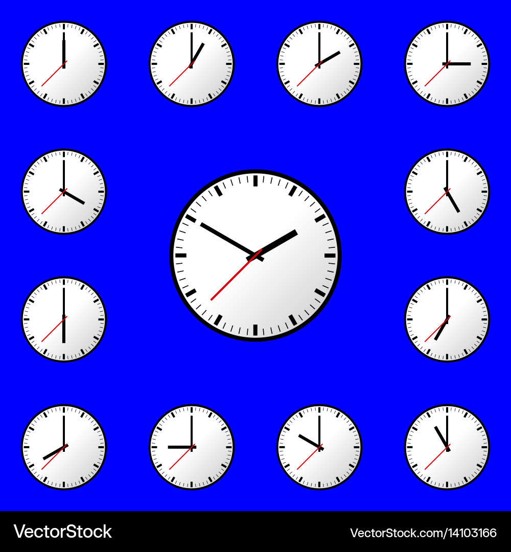 Set clock icon design eps10 Vector Image