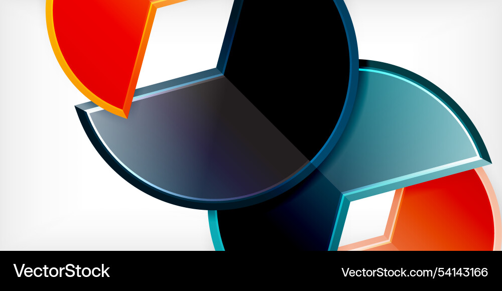 Trendy round shapes with triangular angle design Trendy round shapes with triangular angle design Vector Image