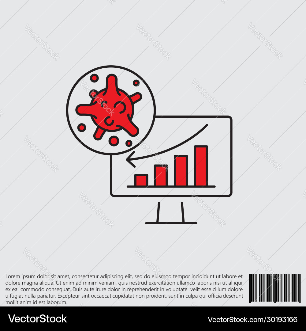 Virus bacteria and schedule chart graph Virus bacteria and schedule chart graph vector image