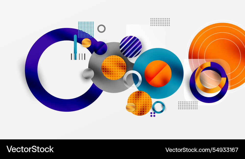 Abstract circle design with overlapping Vector Image