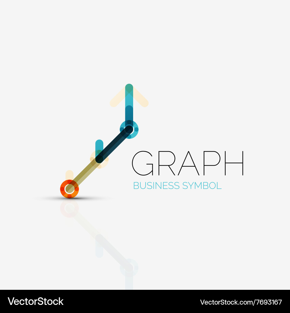Abstract logo idea linear chart or graph vector image