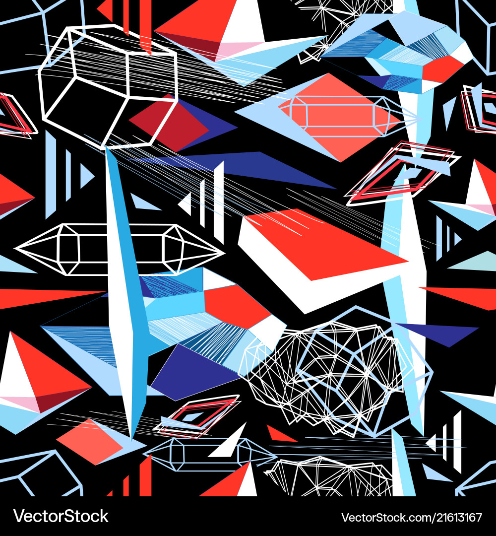 Abstract multicolored geometric pattern vector image