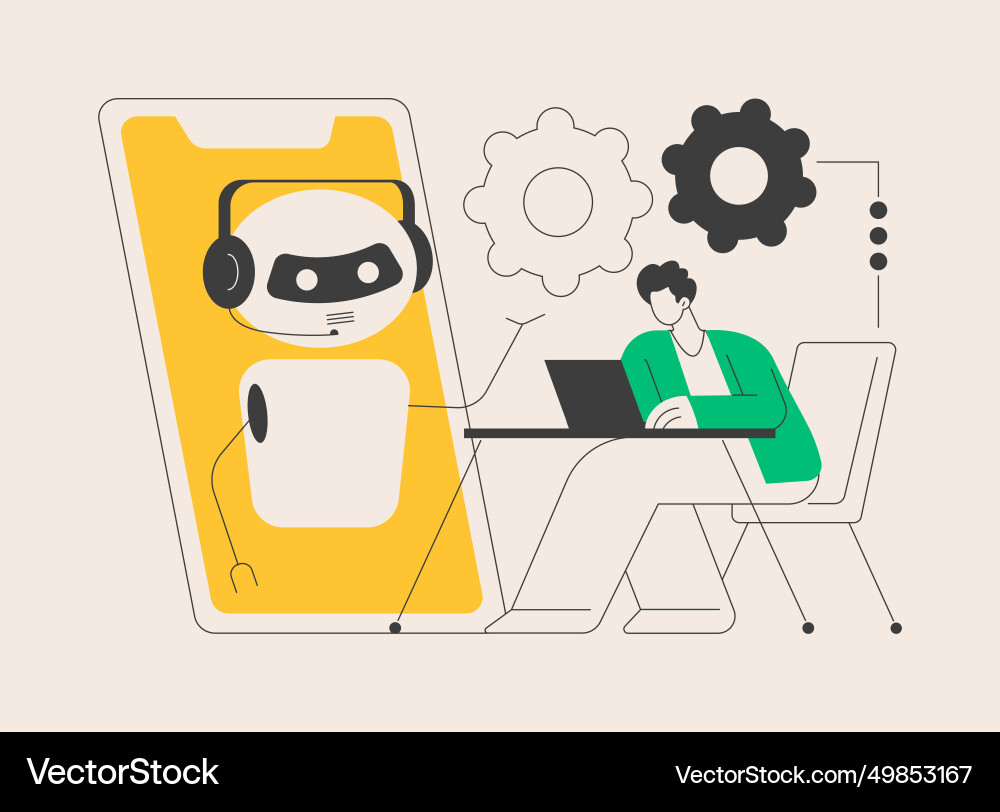 Chatbot development platform abstract concept Chatbot development platform abstract concept vector image