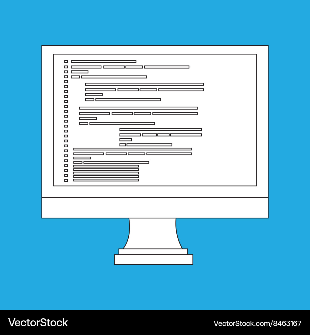 Computer programming design Vector Image