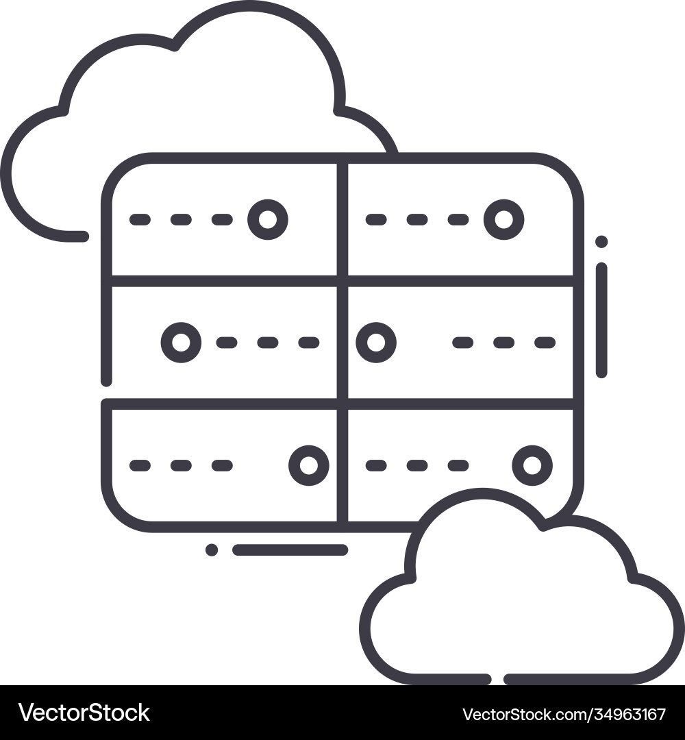 Data Synchronization Icon - Cloud vector image