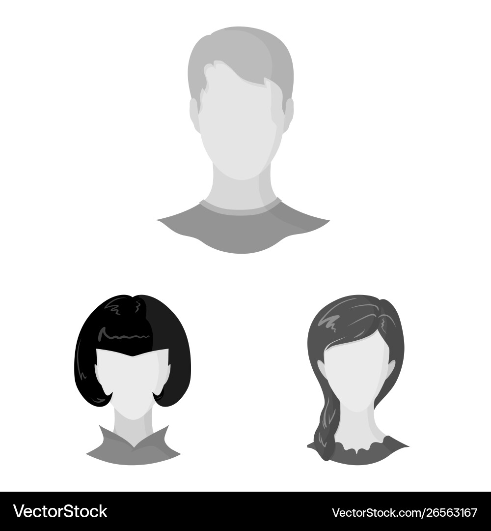 Design character and profile symbol set vector image