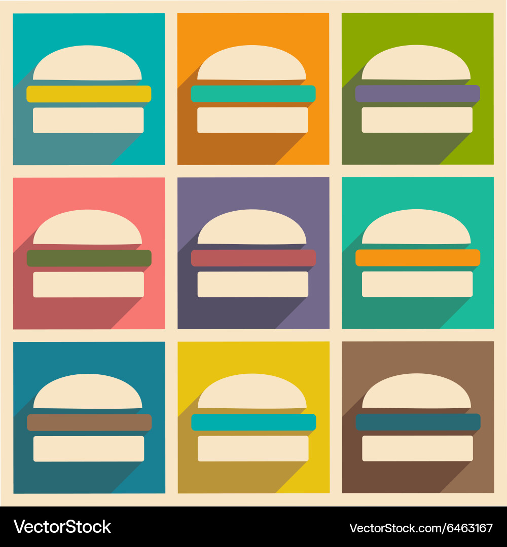 Flat with shadow concept and mobile application Vector Image