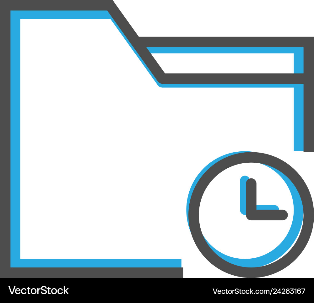 Folder icon design interaction line Folder icon design interaction line vector image