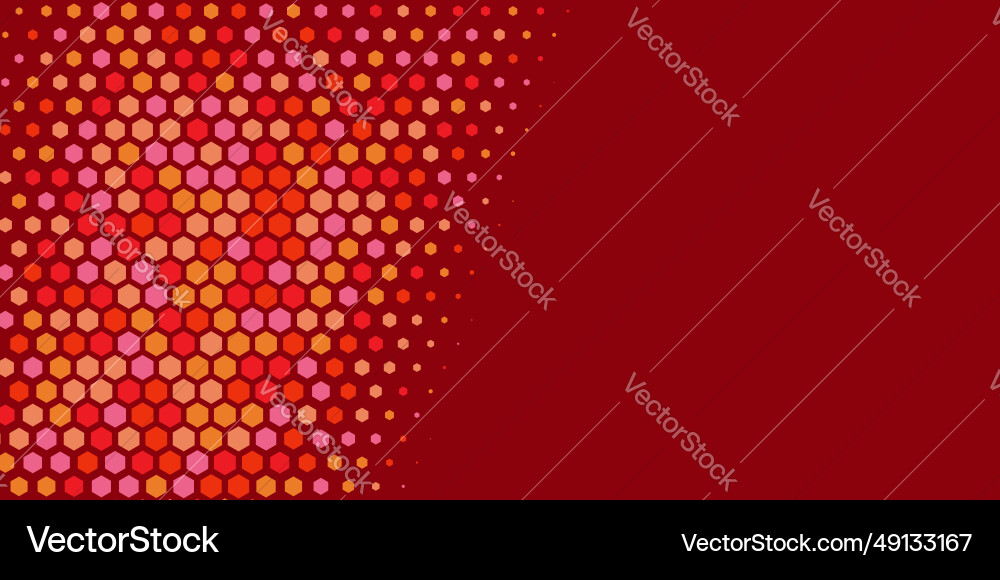 Geometric abstract hexagon multi color background vector image