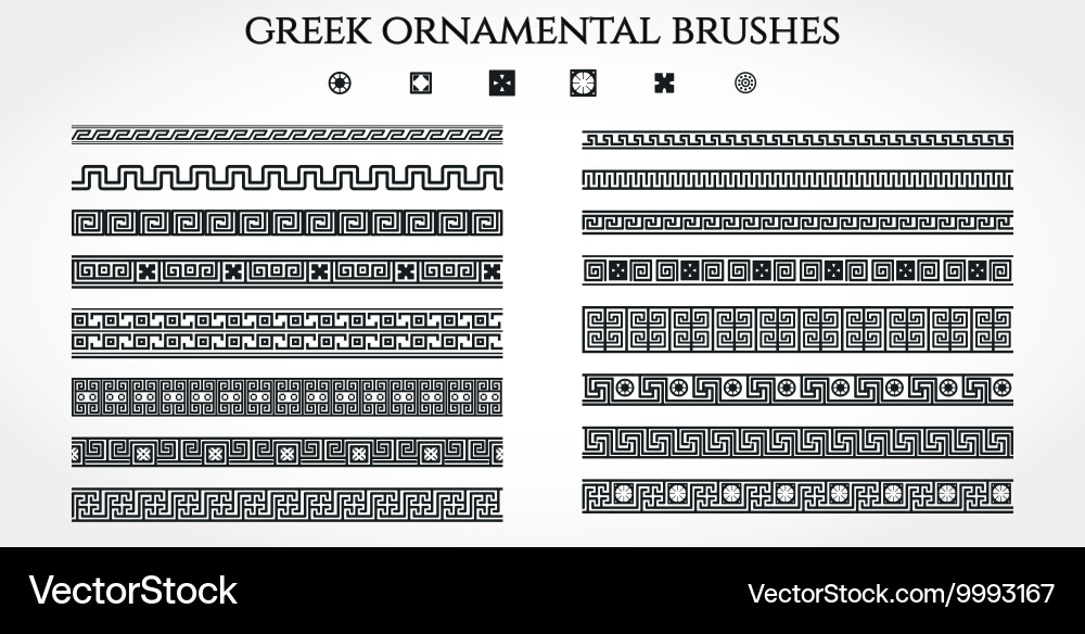 Greek ornament border Royalty Free Vector Image