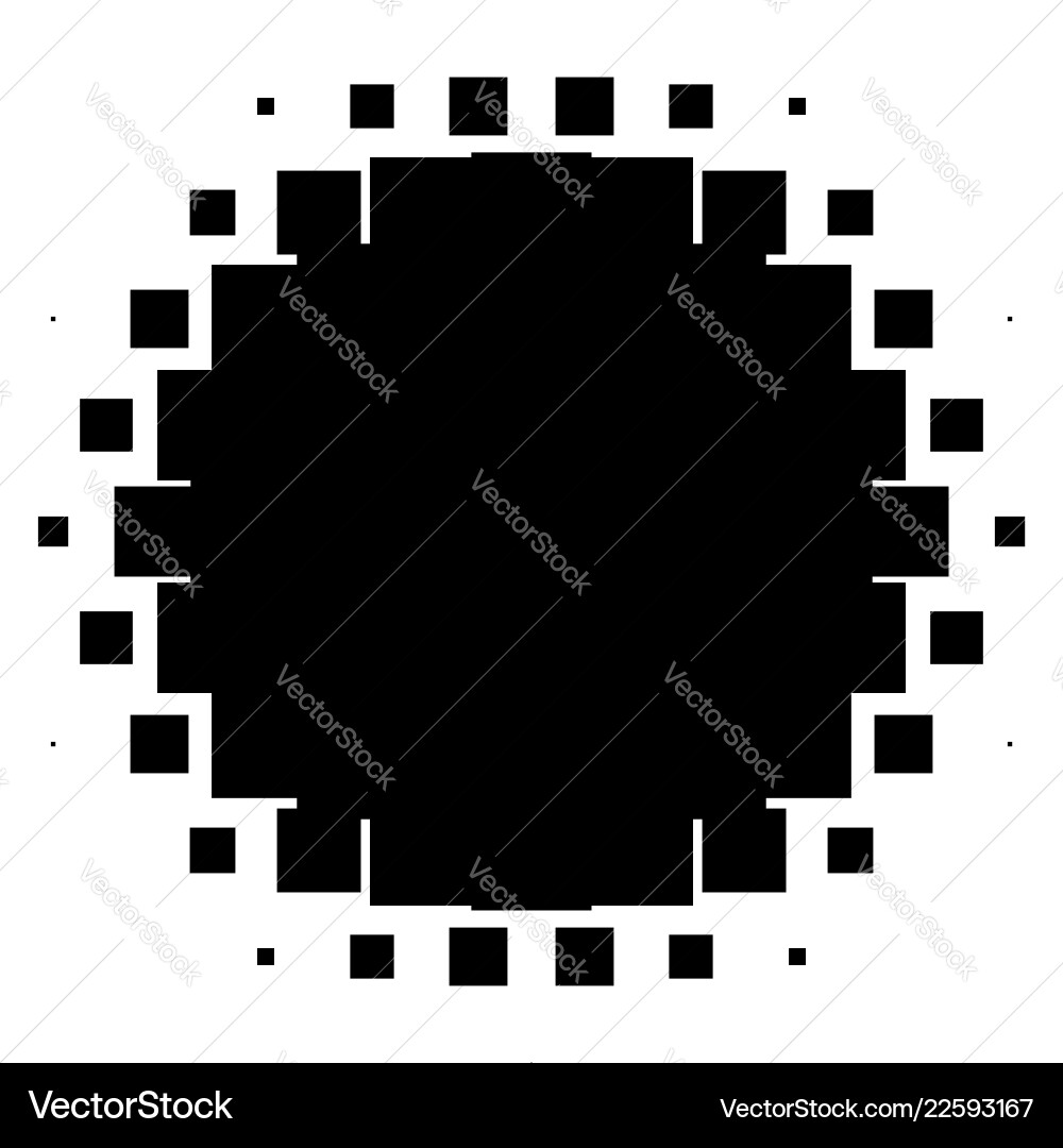 Halftone element with square or triangle instead vector image