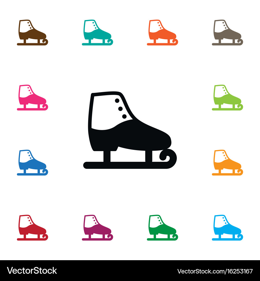 Isolated skating icon ice boot element can Vector Image