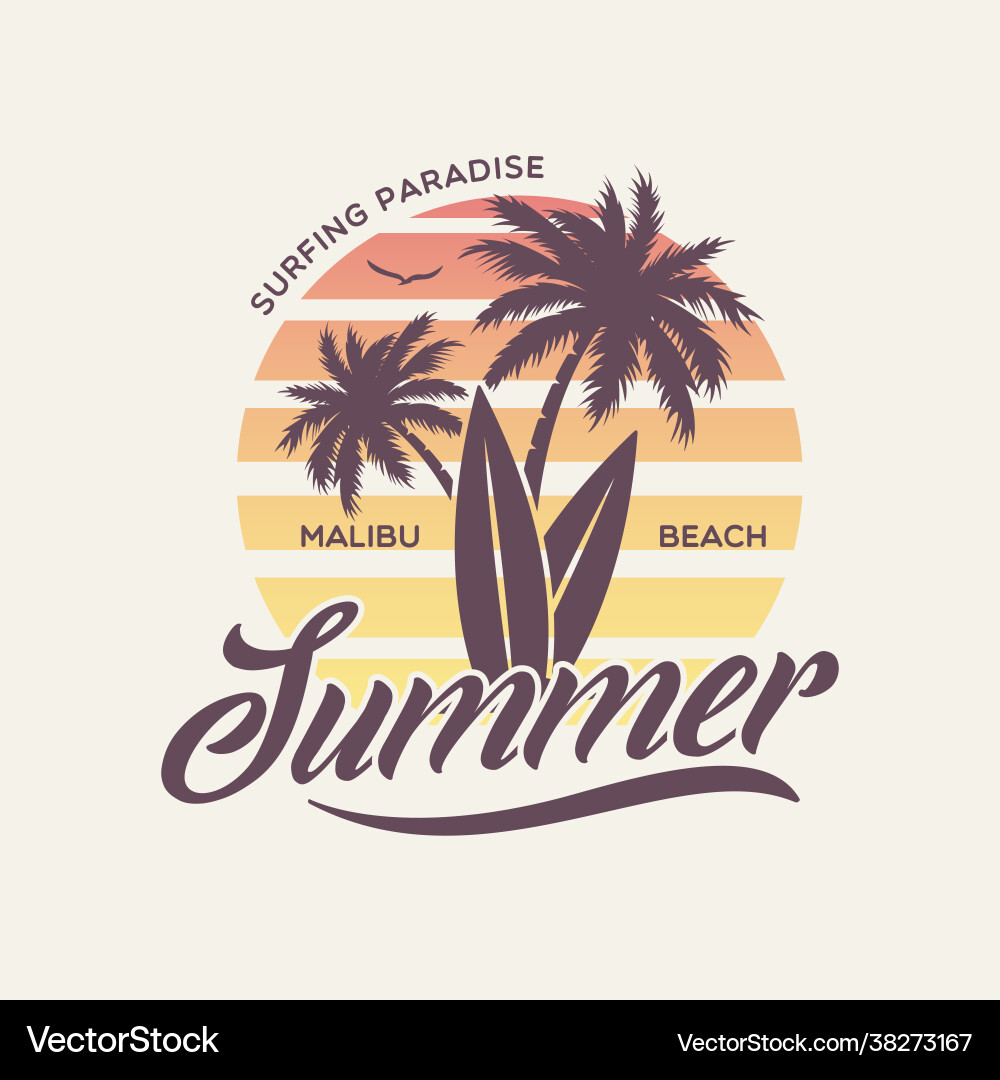 Palm beach florida stylish graphic t-shirt Palm beach florida stylish graphic t-shirt vector image
