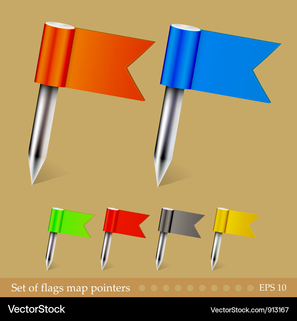 Pin Collection - Map Markers Vector Image