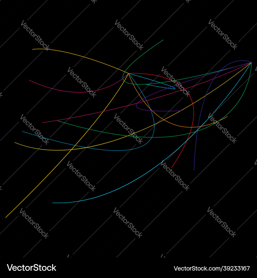 Random curvy squiggly tangled lines knot loop Random curvy squiggly tangled lines knot loop vector image