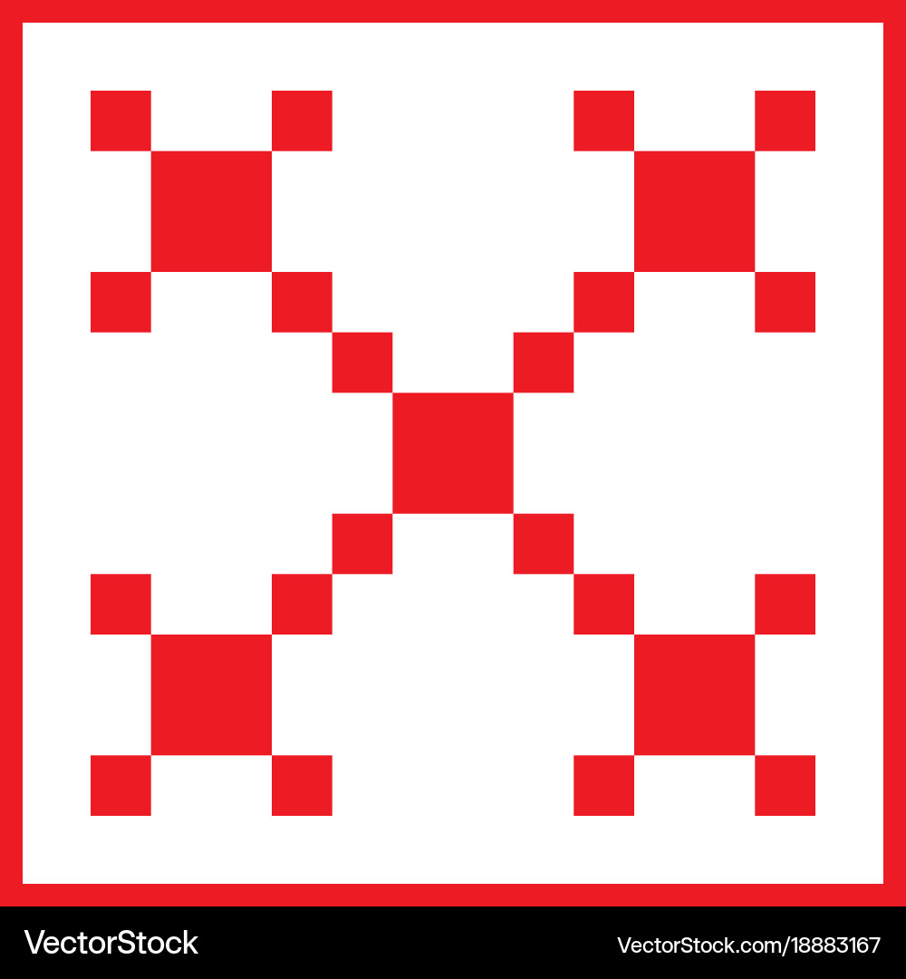 Red irish chain pattern - element for design Vector Image