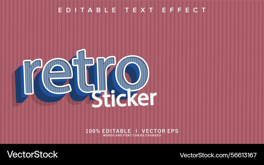Retro text effect with modern style design Retro text effect with modern style design vector image