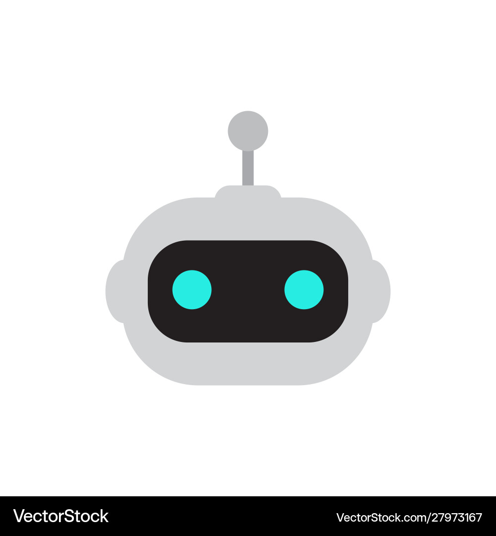 Robot icon bot sign design chatbot symbol Vector Image