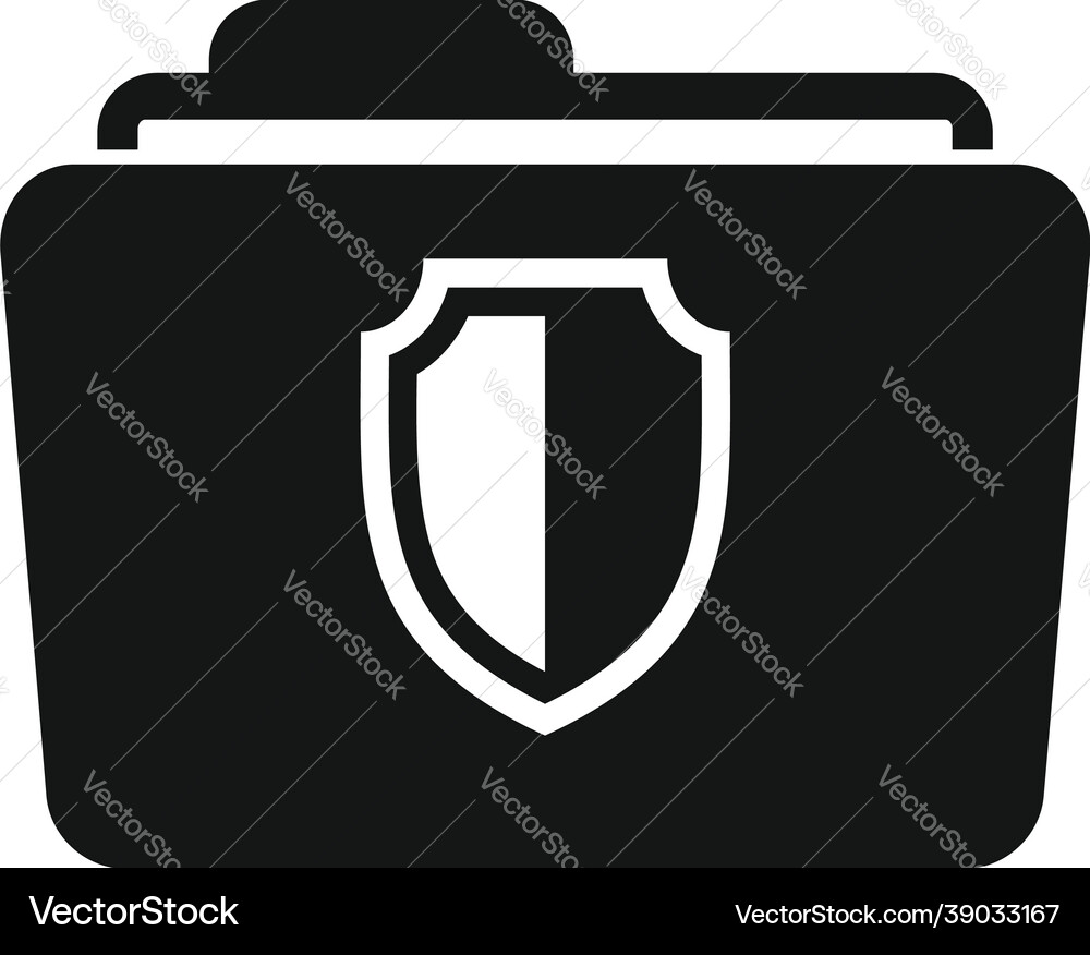 Secured folder icon simple data Royalty Free Vector Image