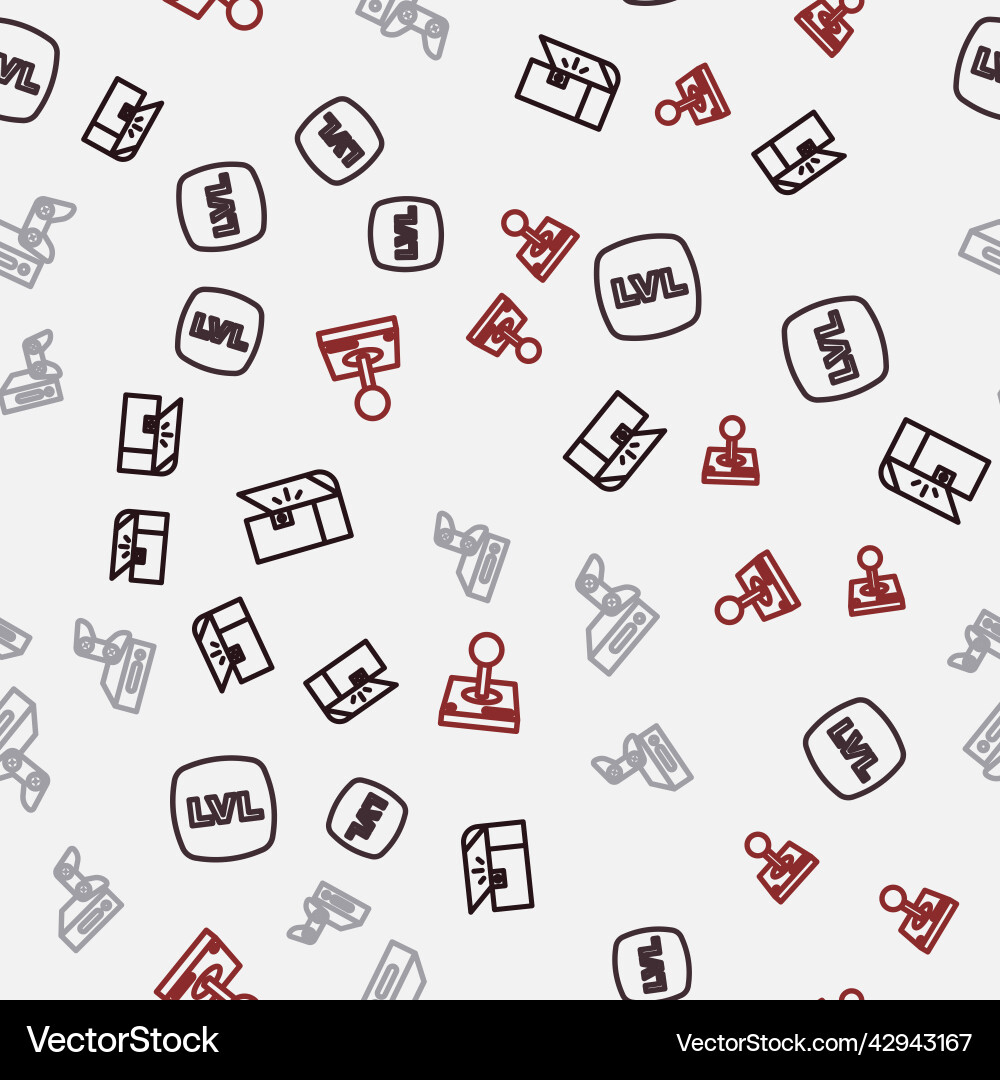 Set line chest for game level console Set line chest for game level console vector image