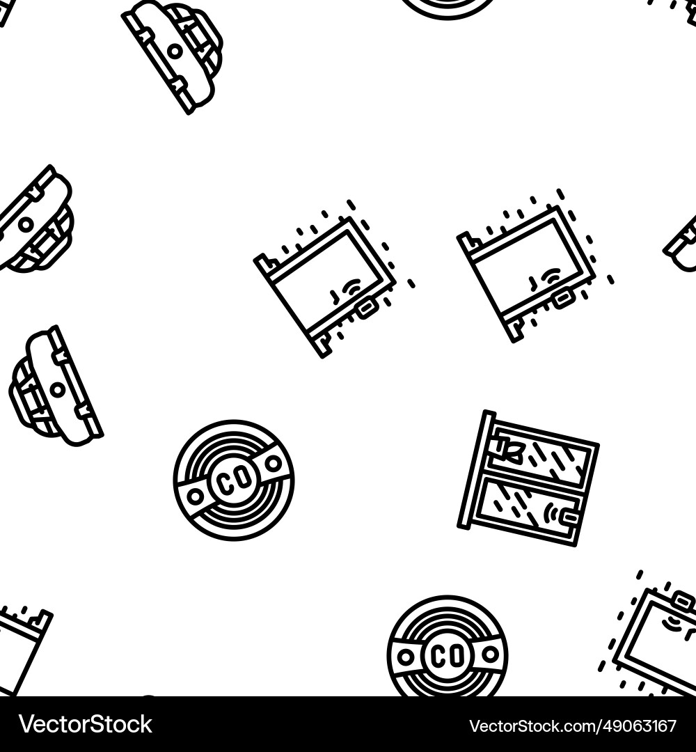 Smart home control seamless pattern vector image