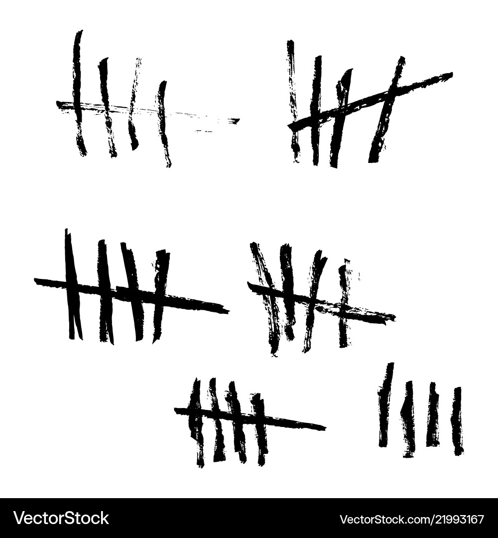 Tally Marks Counting System vector image