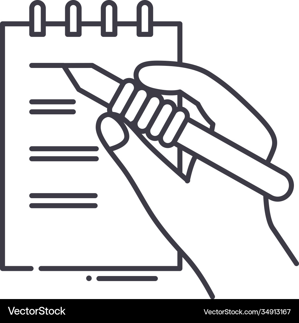 To do list image icon linear isolated vector image