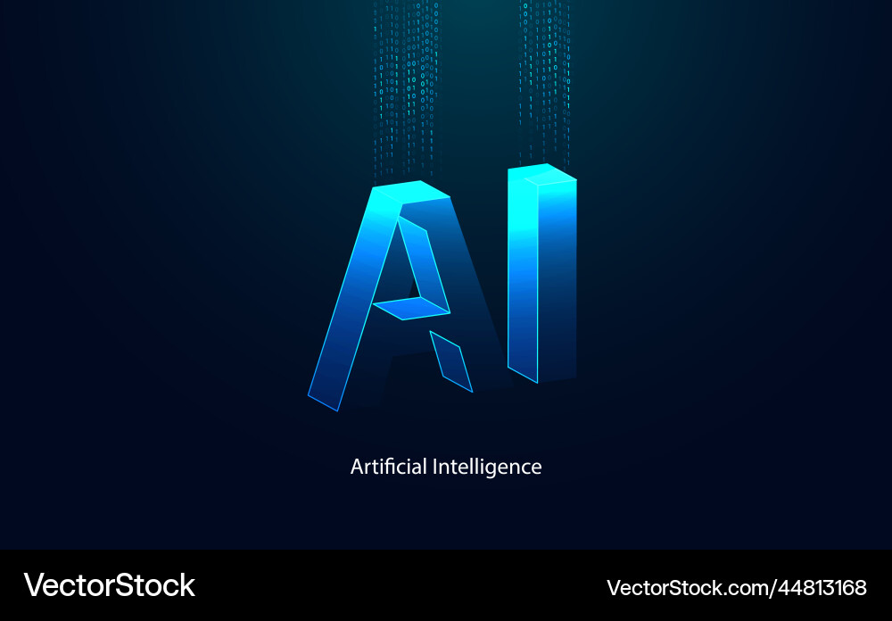 Abstract artificial intelligence on atomic Abstract artificial intelligence on atomic vector image