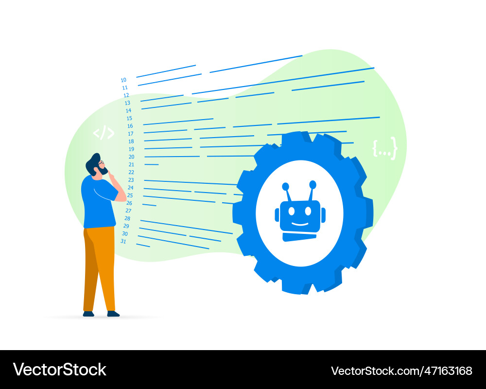 Ai-Code-Generator mit ai-powered Codierung Chatbot Ai-Code-Generator mit ai-powered Codierung Chatbot vektorbild
