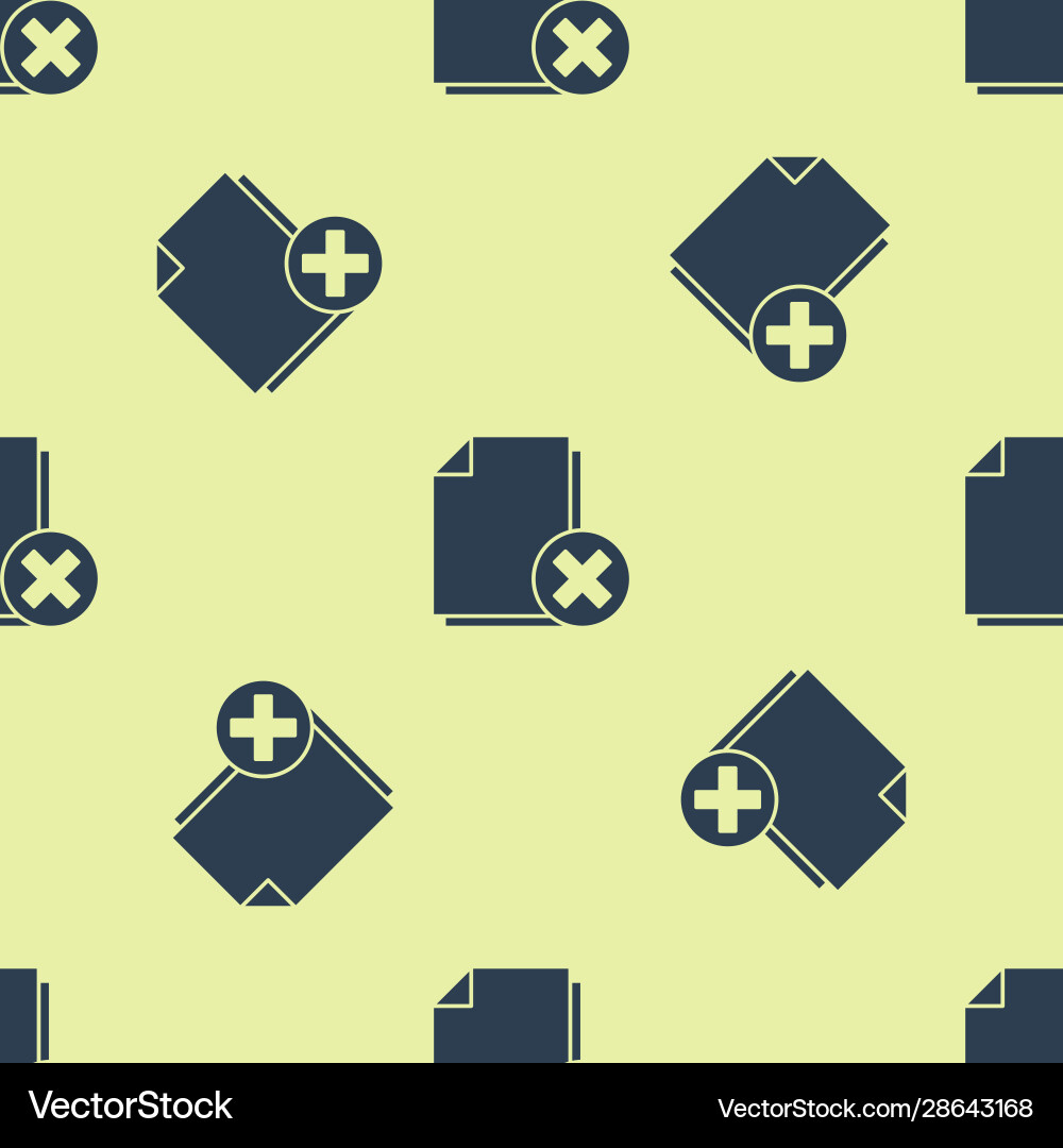 Blue delete file document icon isolated seamless Blue delete file document icon isolated seamless vector image
