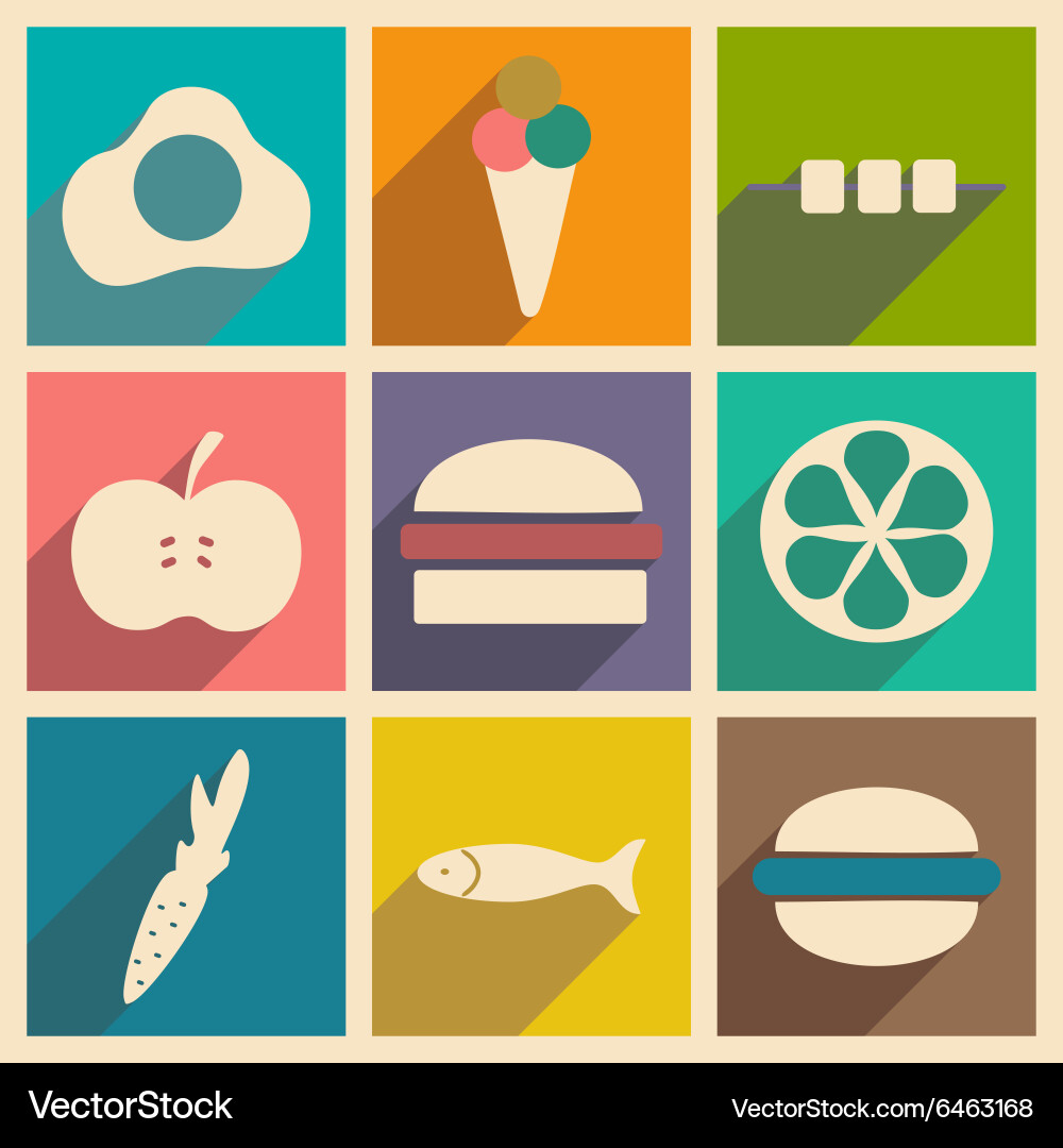 Flat with shadow concept and mobile application Vector Image